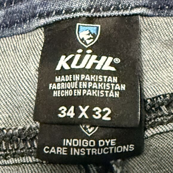 Kuhl Men's Denim Tapered Dark Wash Midnight 34X32 (Fit 32X30) Stretch Indigo Dye - Picture 3 of 16